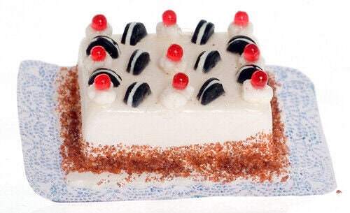 Dollhouse Miniature Sheet Cake with Cookies by Falcon Miniatures