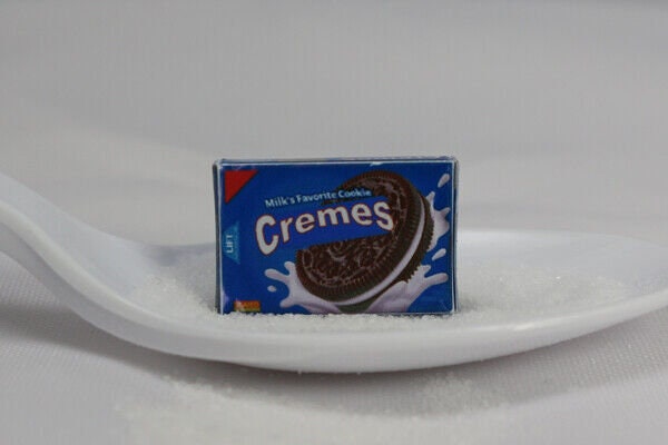 Dollhouse Miniature Cremes Sandwich Cookies - Handcrafted