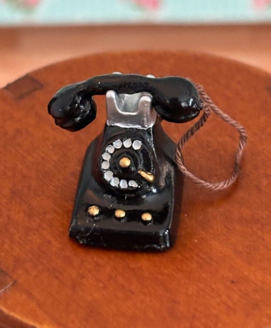 Dollhouse Miniature Rotary Phone by Heidi Ott