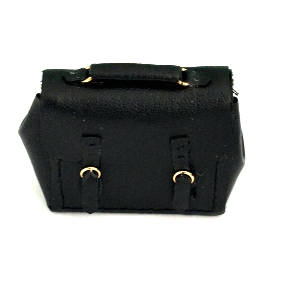 Dollhouse Miniature Black Satchel by Heidi Ott