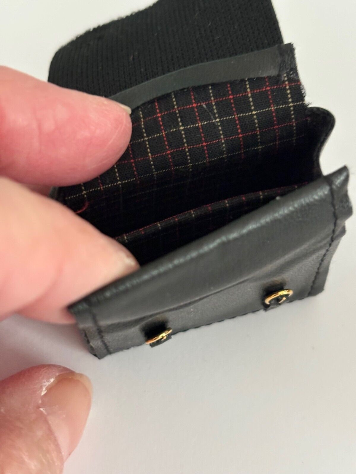 Dollhouse Miniature Black Satchel by Heidi Ott