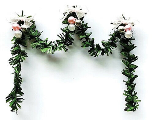 Dollhouse miniature victorian holiday garland