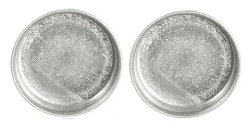 Dollhouse miniature aluminum layer cake pan set of 2