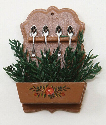 Chrysnbon dollhouse miniature - decorated spoon rack