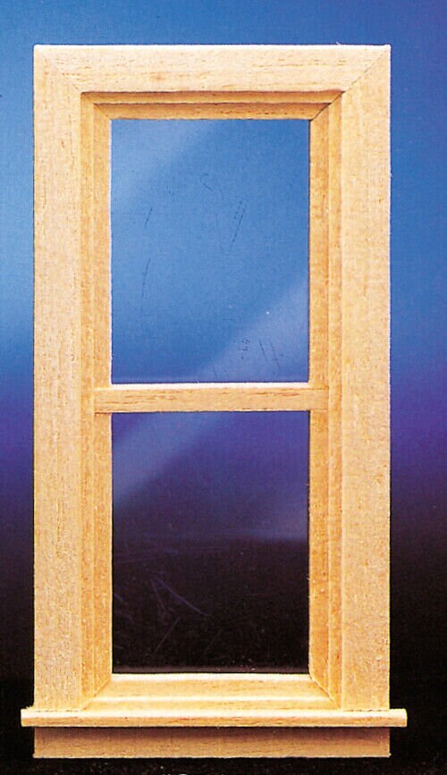 Dollhouse miniature traditional nonworking single window 1:24 scale