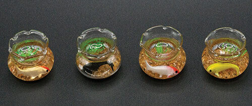 Dollhouse Miniature Glass Fish Bowl, Assorted