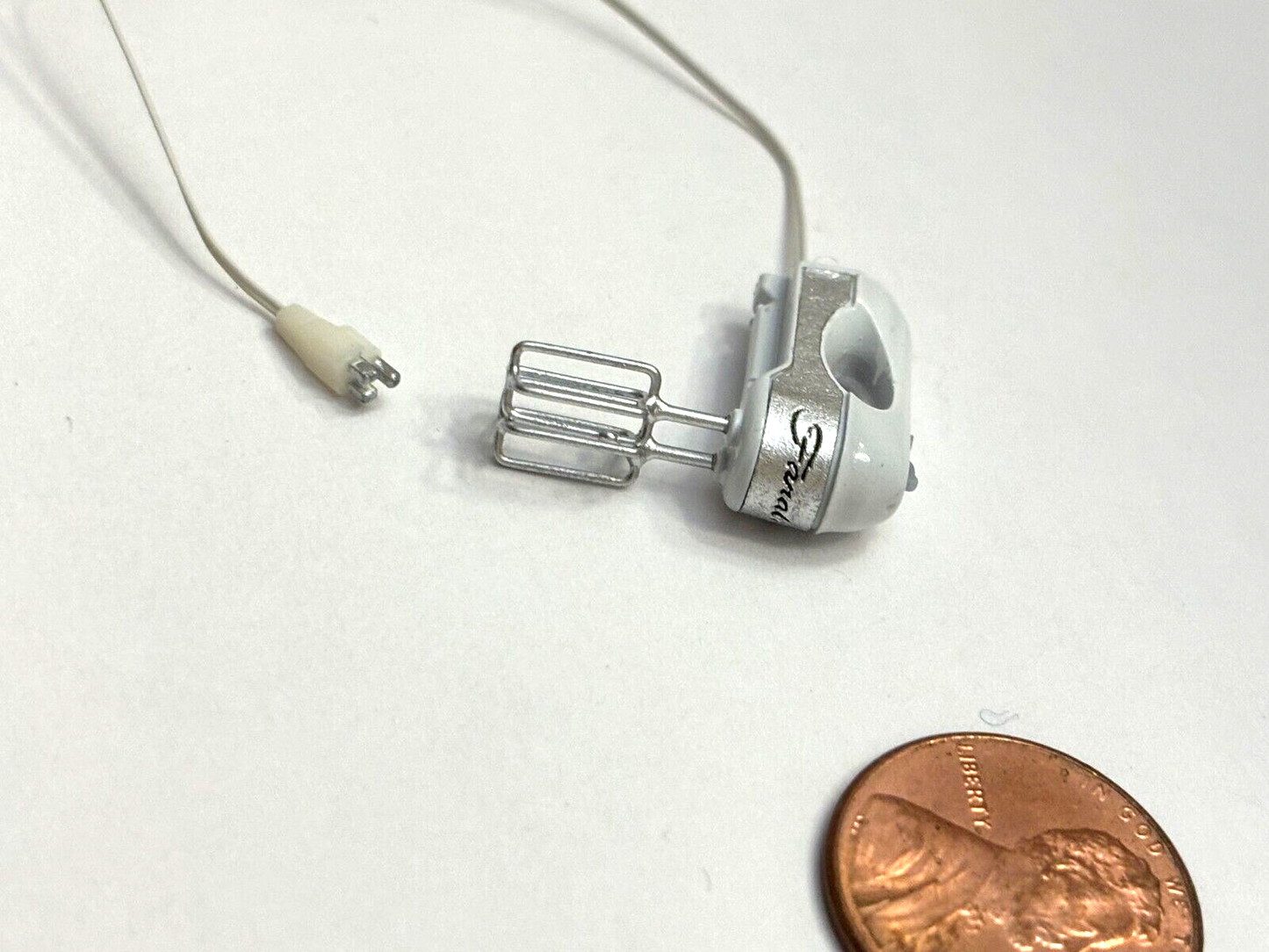 Dollhouse Miniature Handcrafted White Mixer IGMA Artisan