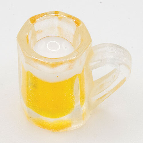 Dollhouse Miniature Mug of Beer, 2 Pack, Handcrafted