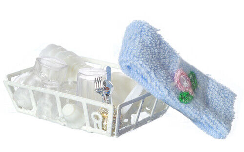 Dollhouse Miniature Super Filled Dish Drainer