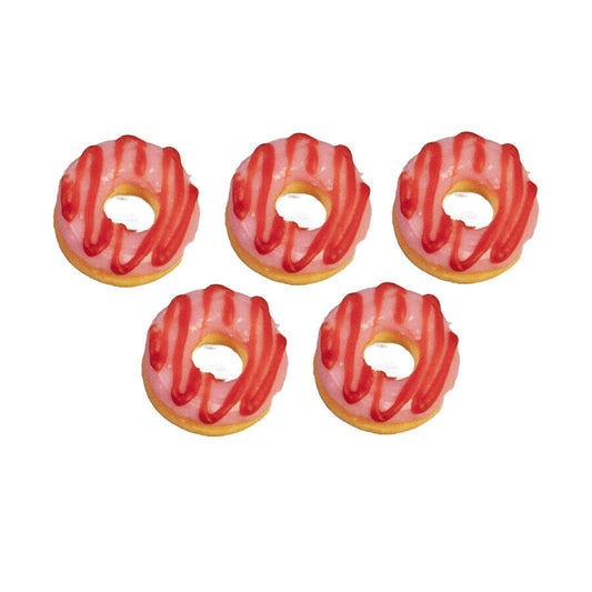 Dollhouse Miniature Valentine Donuts Set of 5