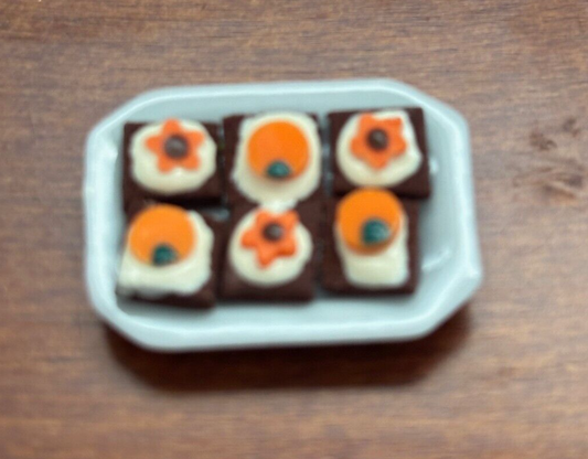 Dollhouse Miniature Halloween Brownies Handcrafted