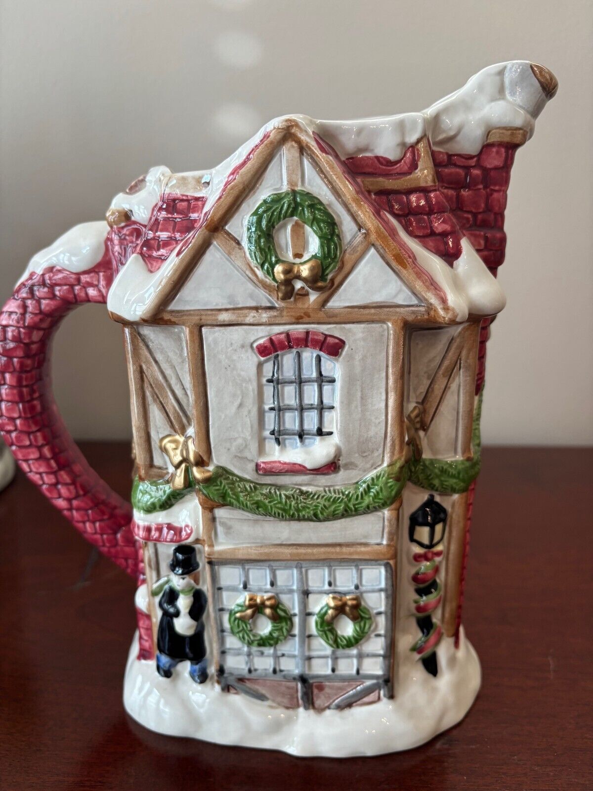 Vintage Fitz & Floyd 1988 A Dickens Christmas Pitcher