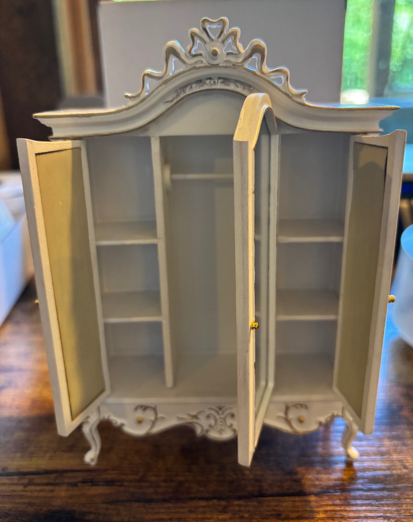 Dollhouse Miniature JBM American Late Victorian Wardrobe in White