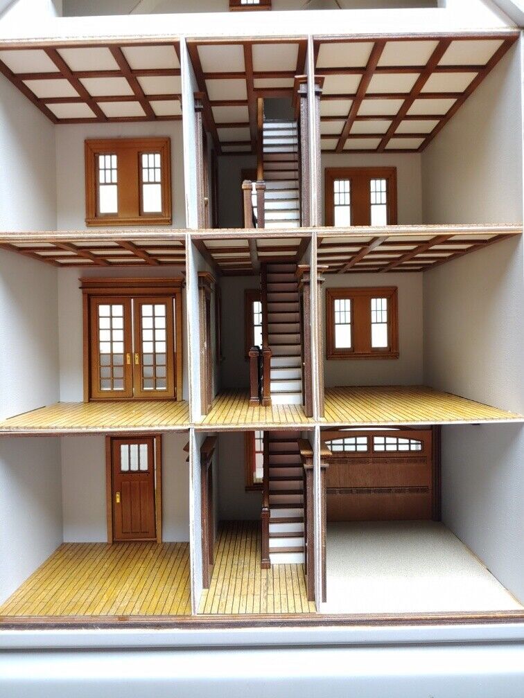 Clarkson Craftsman Mansion 1:24 Dollhouse Kit