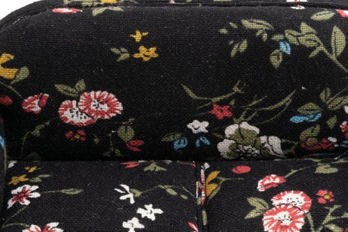 Dollhouse Miniature Sofa with Pillows, Black Floral - New Design