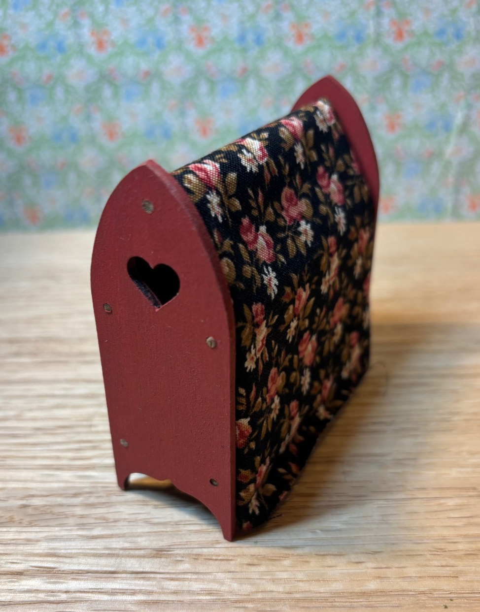 Dollhouse Miniature Red Quilt Rack by Sir Thomas Thumb