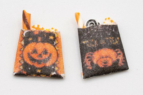 Dollhouse Miniature Trick or Treat Bags Artisan Made