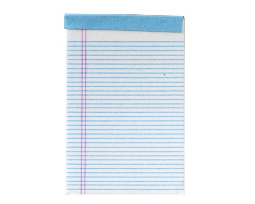 Dollhouse Miniature Lined Legal Pad White - Handcrafted