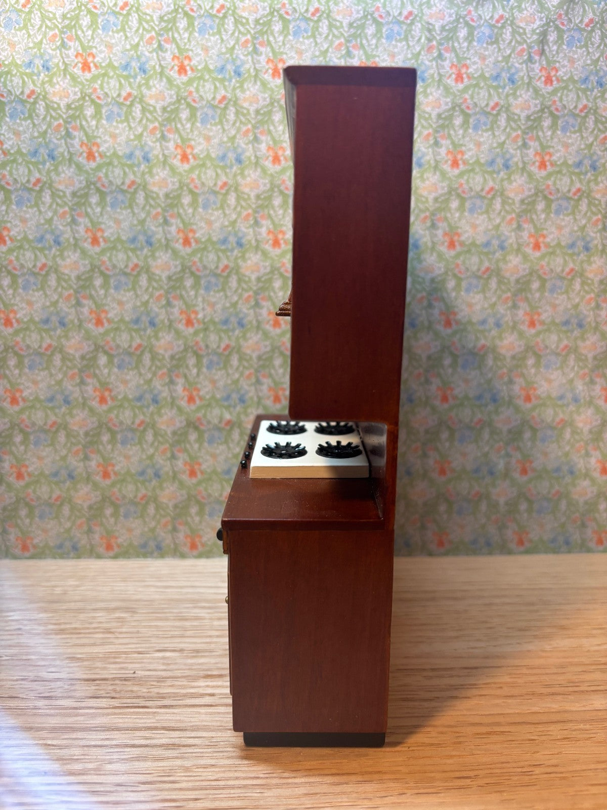 Miniature Dollhouse Mahogany Kitchen Stove by Hansson