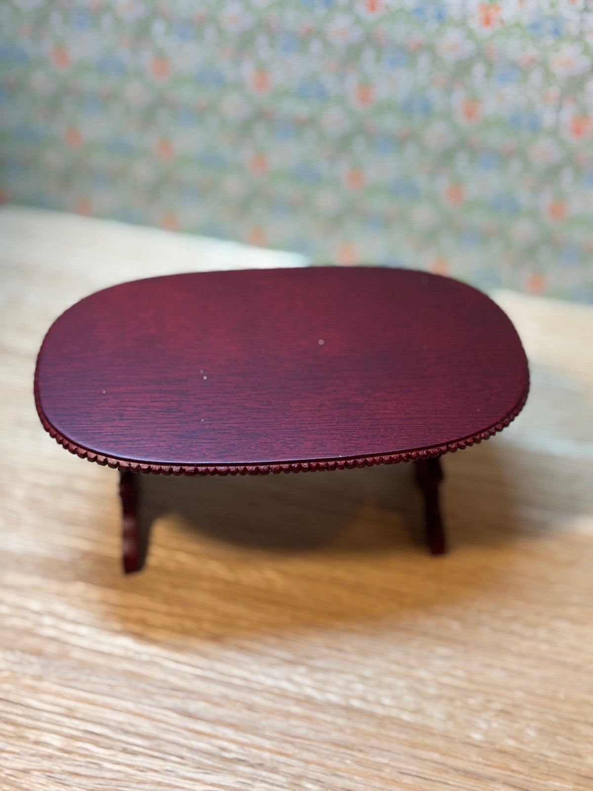 Dollhouse Miniature Walnut Dining Table by Hansson