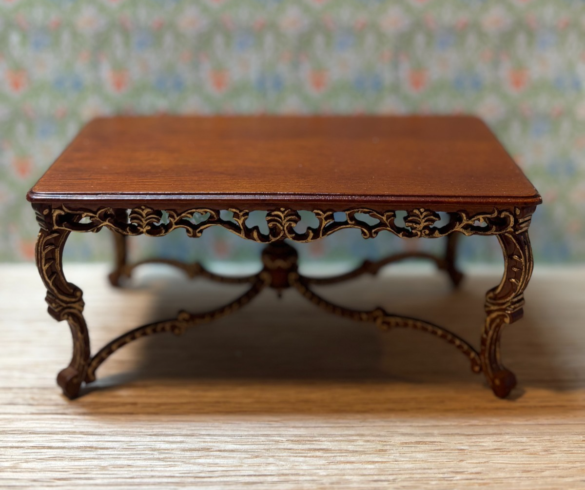 Dollhouse Miniature 6 Piece Walnut Dining Set Set by Hansson