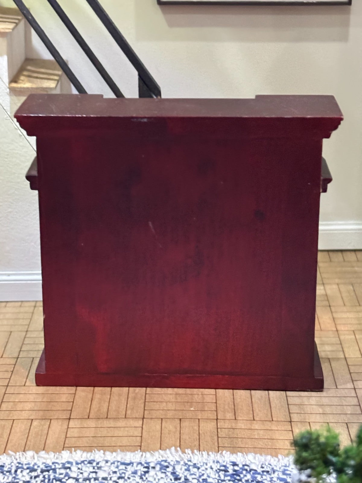 Dollhouse Miniature Mahogany Fireplace by Hansson