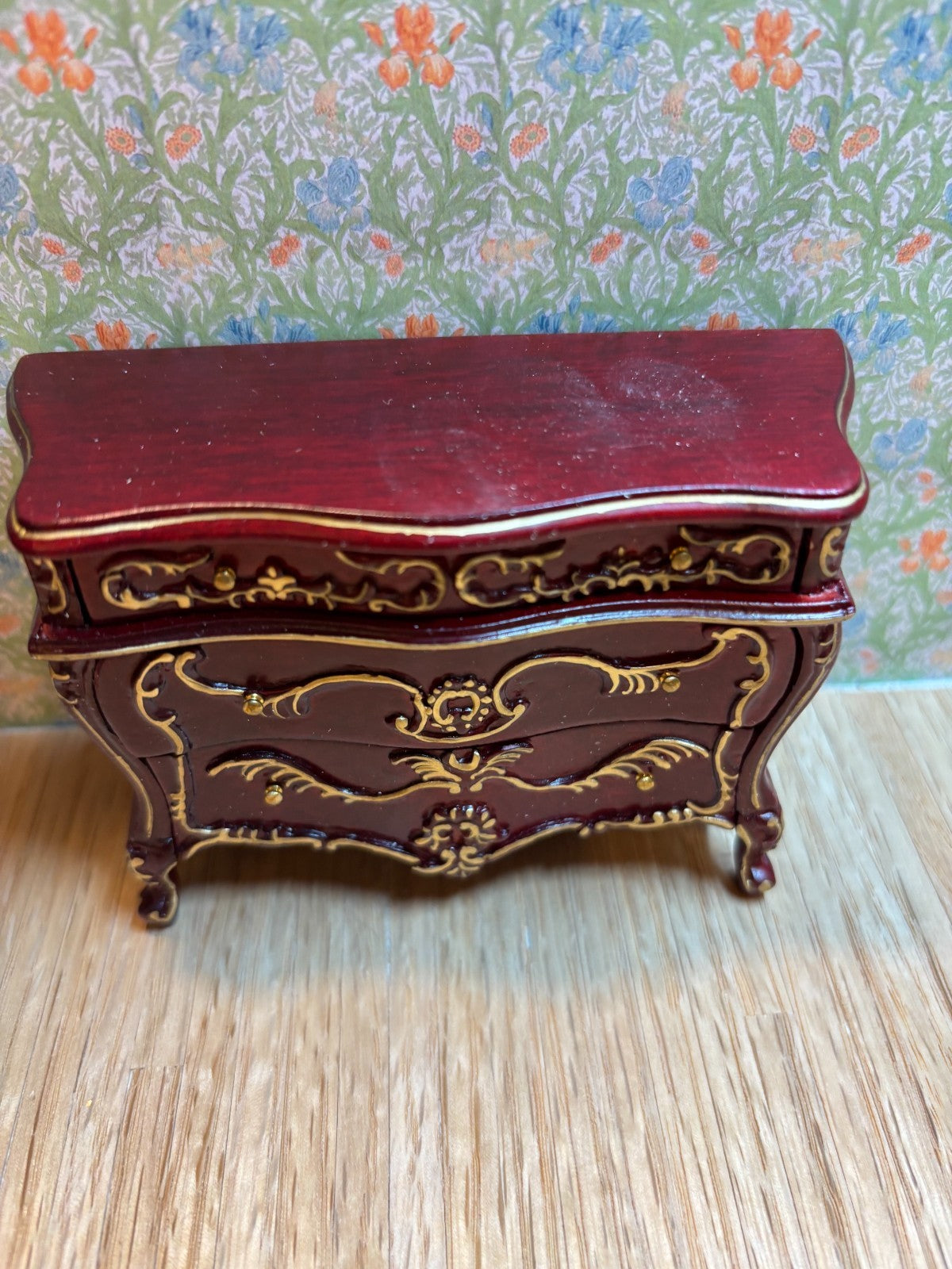 Dollhouse Miniature 6 Piece Mahogany Bedroom Set Set by Hansson