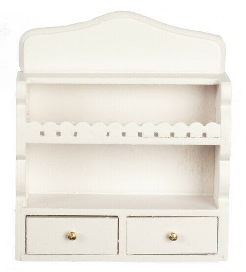 Dollhouse Miniature White Wall Cabinet