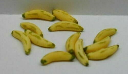 Dollhouse Miniature Bananas 12 Pack