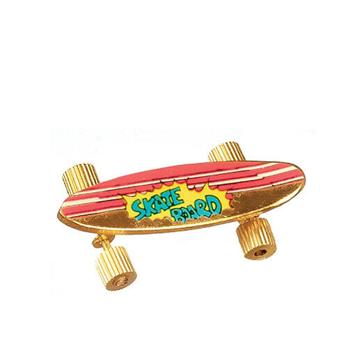 Dollhouse Miniature Brass Skateboard