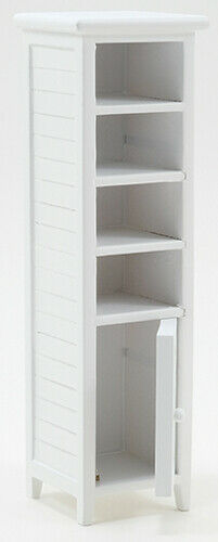 Dollhouse Miniature White Bath Cabinet