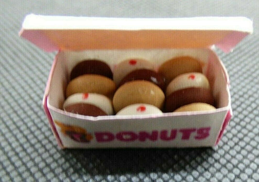Dollhouse Miniature Box of Donuts Handcrafted