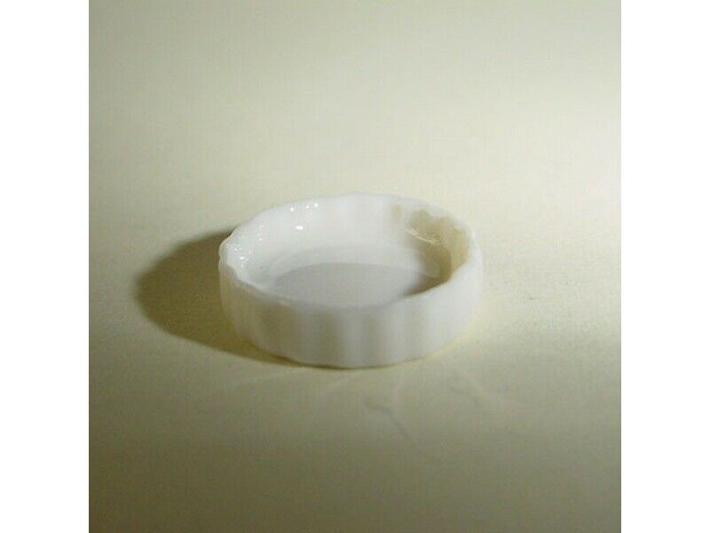 Dollhouse Miniature 1:24 Scale White China Flan Dish  -Imported
