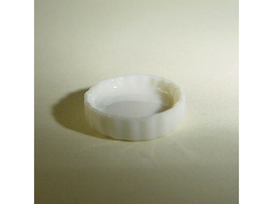 Dollhouse Miniature 1:24 Scale White China Flan Dish  -Imported