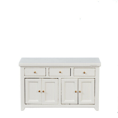 Dollhouse Miniature Kitchen Counter in White