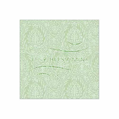 Dollhouse Wallpaper - Birch Damask Green Mint by Itsy Bitsy Miniatures