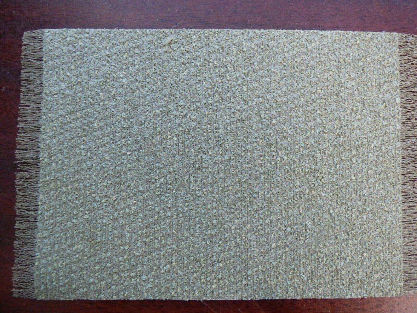 Dollhouse Miniature Large Rug Dark Tan 6" x 9"