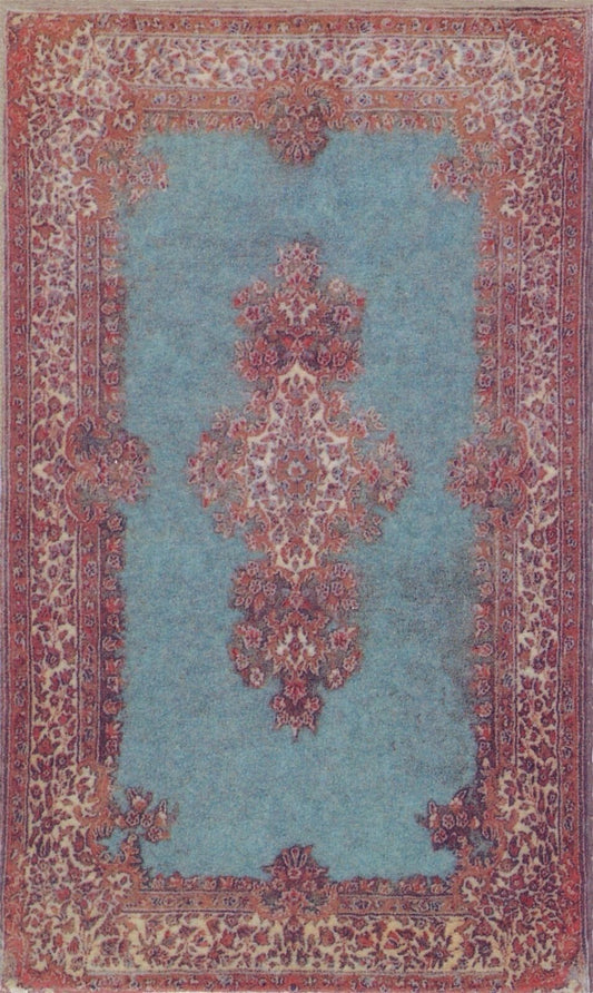 Dollhouse Miniature American Kirman Printed Rug