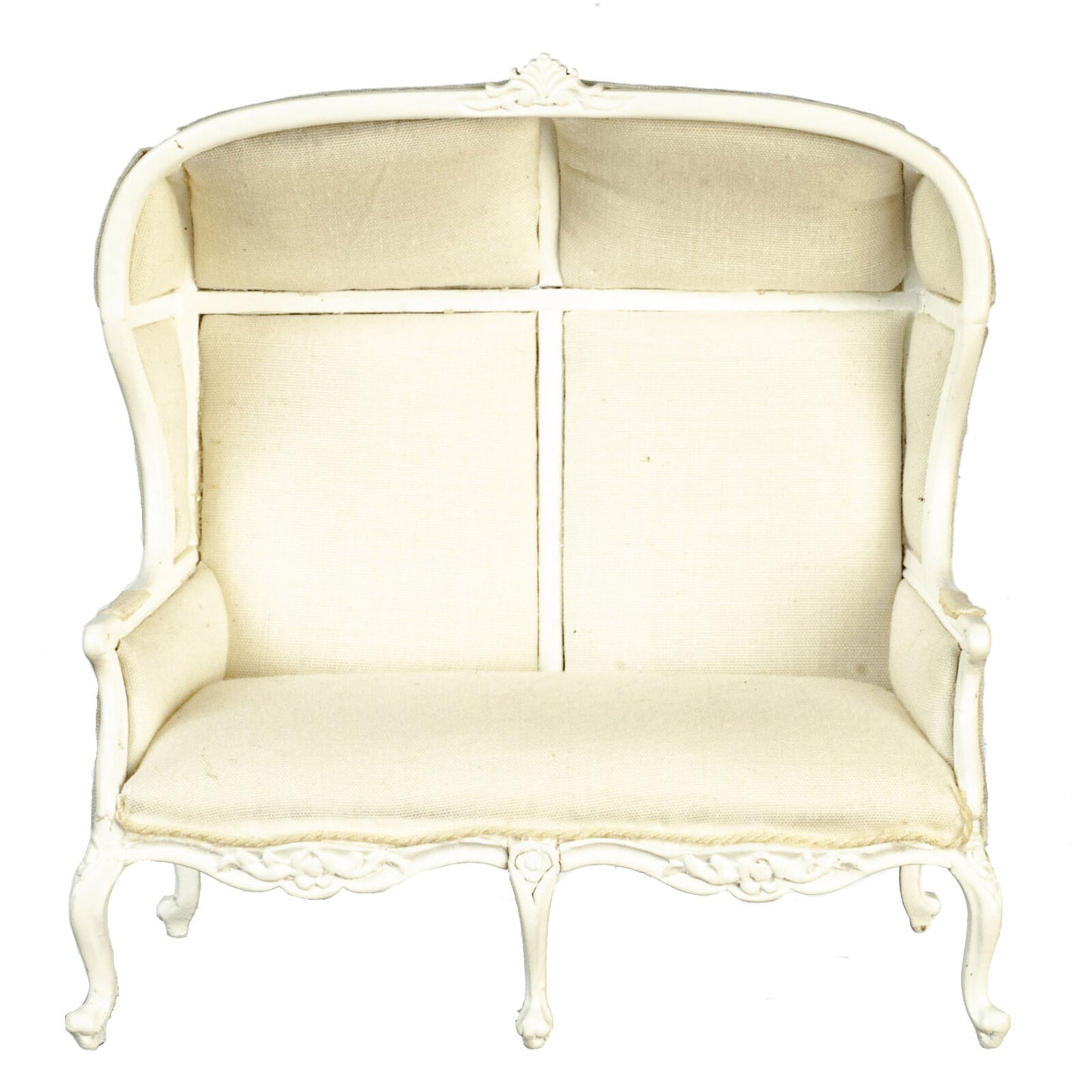 NEW by JBM Dollhouse Miniature Double Porter Chair in White
