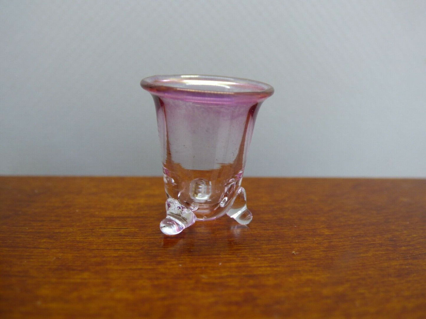Artisan Glass Cranberry 3 Legged Vase by Philip Grenyer