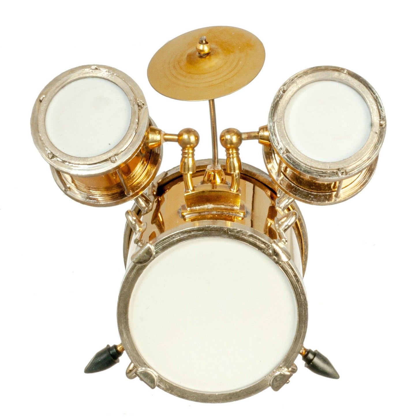 Dollhouse Miniature Drum Set with Case