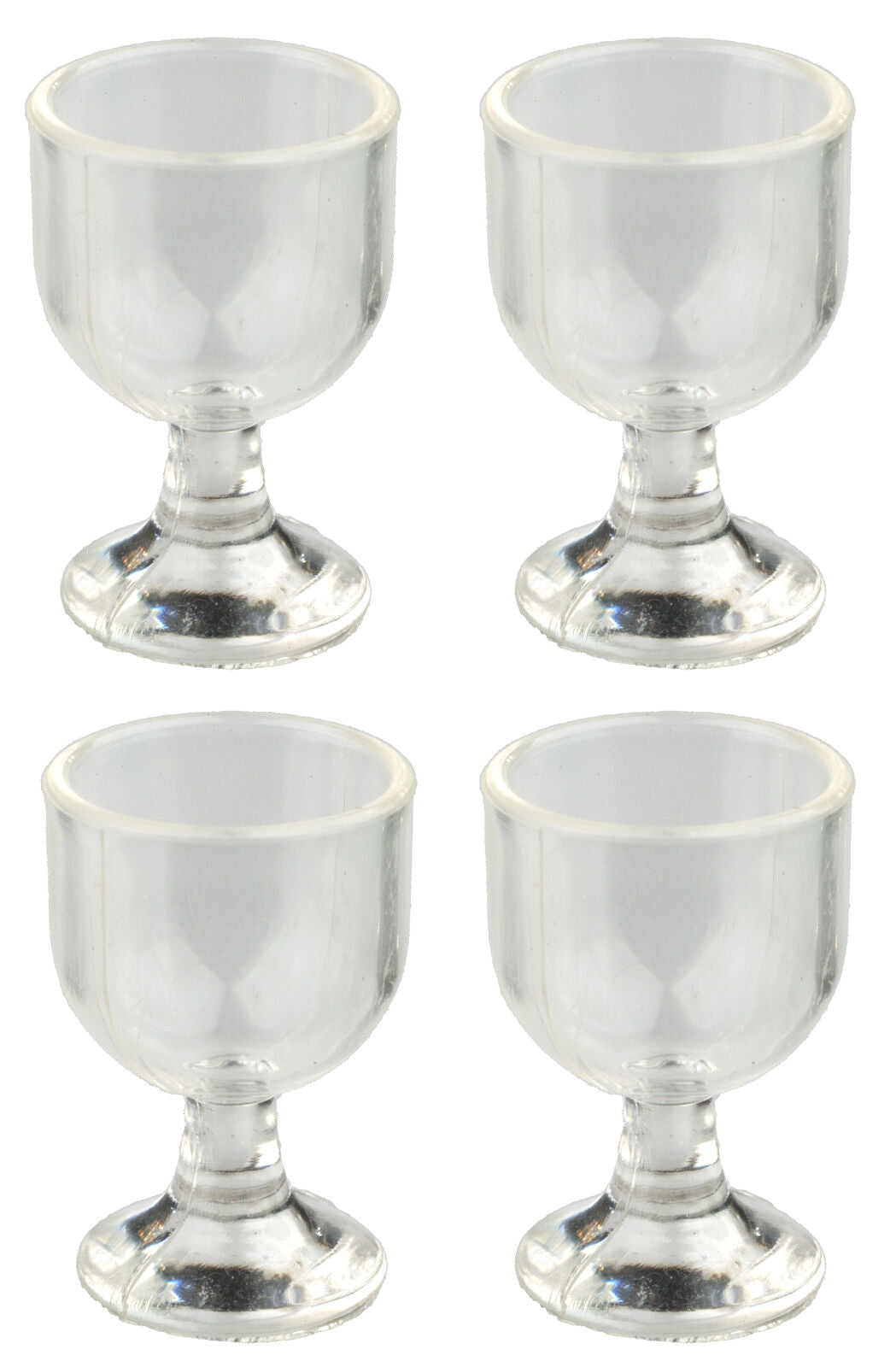 Dollhouse Miniature Set of 4 Wine Glasses