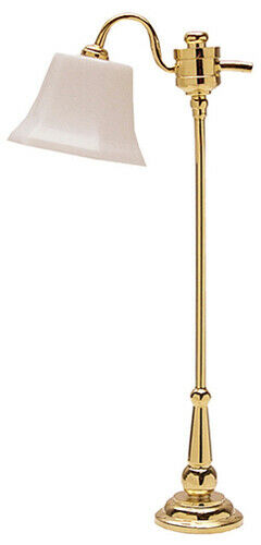 Dollhouse Miniature Brass Downbridge Floor Lamp 12V
