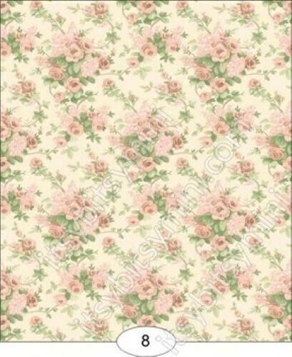 Dollhouse Miniature Wallpaper 1:12 Scale - Romantic Rose Peach by Itsy Bitsy
