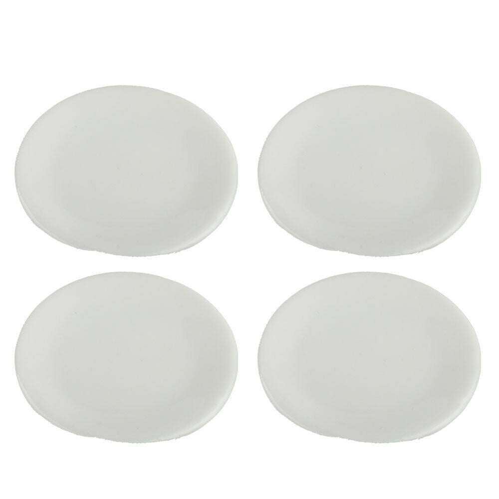 Dollhouse Miniature White Dinner Plates, Set of 4