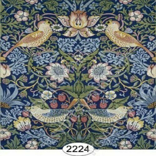 Dollhouse Miniature Wallpaper - Victorian - Strawberry Birds 1:12 Scale Itsy Bitsy Minis #2224