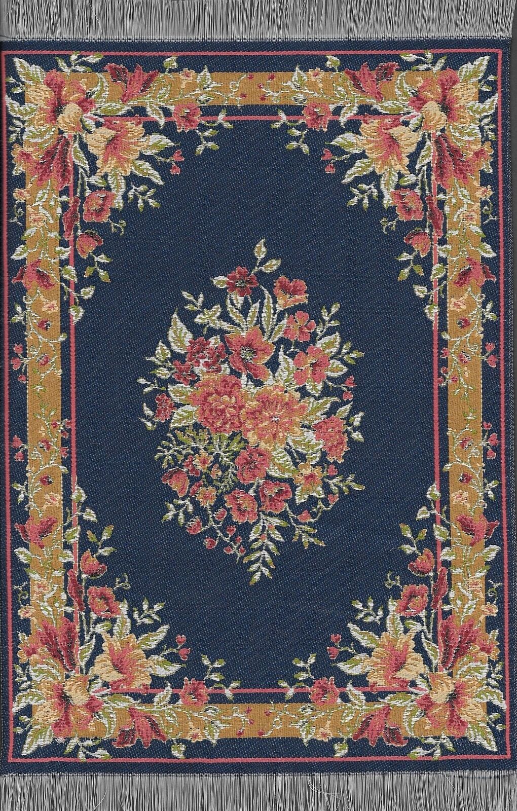 Dollhouse Miniature  Woven Turkish Rug 9.5" x 5-5/8" #SK01-25