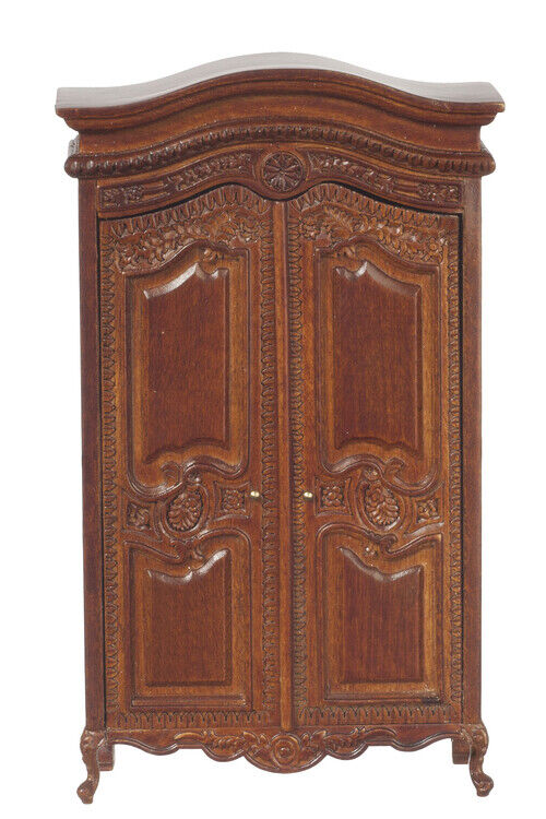 JBM Dollhouse Miniature Louis XV Provencal Armoire in Walnut