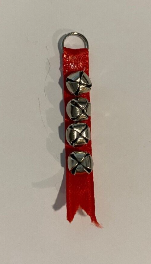 Dollhouse Miniature Silver Sleigh Bells - Handcrafted