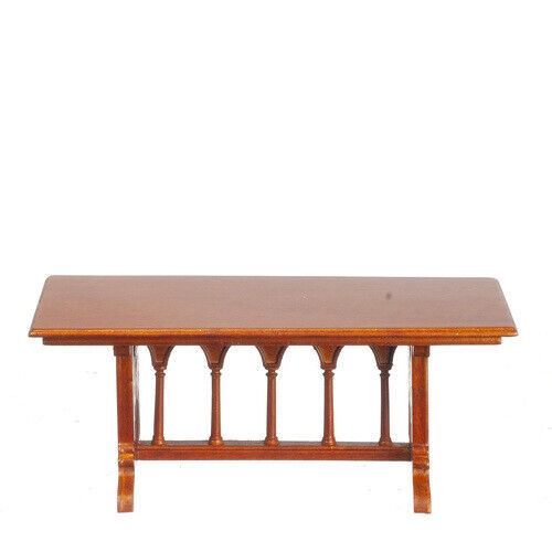 Dollhouse Miniature 1760 Trestle Table in Walnut by JBM